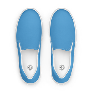 Slipper aus Segeltuch für Damen - Ozeanblau