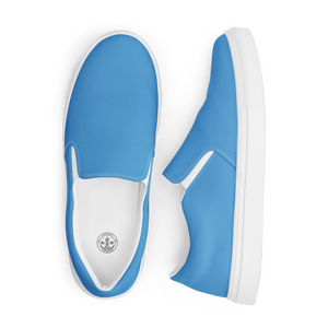 Slipper aus Segeltuch für Damen - Ozeanblau