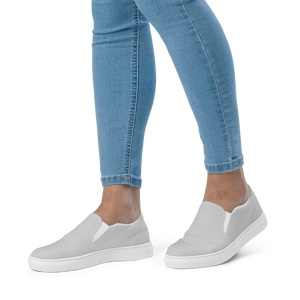Zapatos de lona sin cordones para mujer - Gris nube