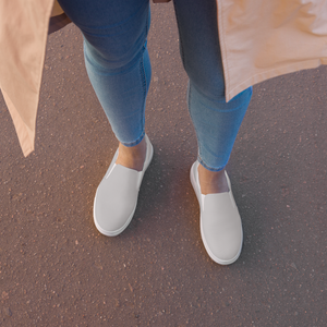 Zapatos de lona sin cordones para mujer - Gris nube