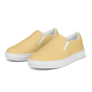 Damen Slipper aus Segeltuch - Sandgelb