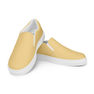 Damen Slipper aus Segeltuch - Sandgelb