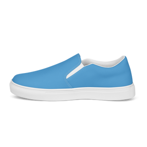 Slipper aus Segeltuch für Damen - Ozeanblau
