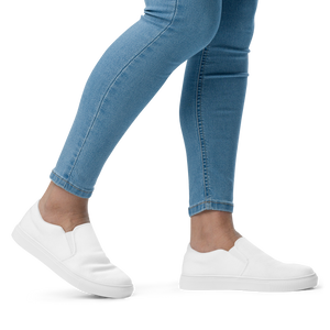 Women’s slip-on canvas shoes - Seashell White