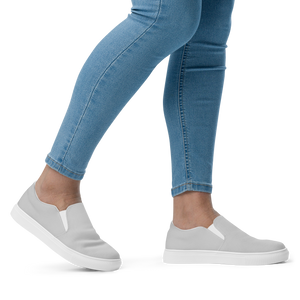 Zapatos de lona sin cordones para mujer - Gris nube