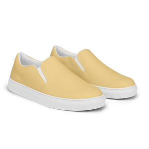 Damen Slipper aus Segeltuch - Sandgelb