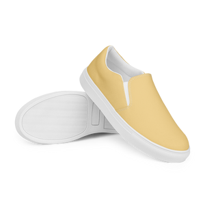 Damen Slipper aus Segeltuch - Sandgelb