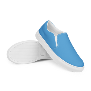 Slipper aus Segeltuch für Damen - Ozeanblau