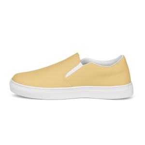 Damen Slipper aus Segeltuch - Sandgelb