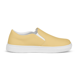 Damen Slipper aus Segeltuch - Sandgelb