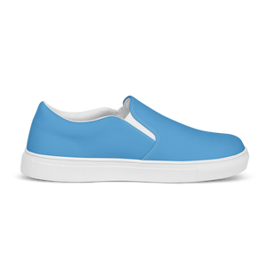 Slipper aus Segeltuch für Damen - Ozeanblau